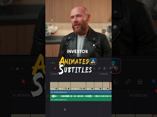 Animated subtitles in DaVinci Resolve