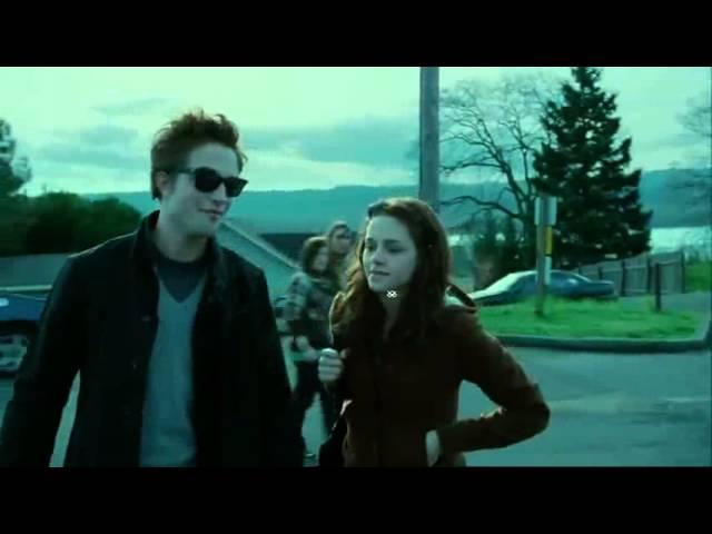 Edward and Bella together on the school yard