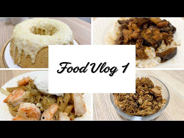 【Jenny's Kitchen 】檸檬戚風/滷肉飯/肉桂蘋果穀麥/鮮蝦筆管麵｜Jenny's Kitchen Vlog｜TheJennyLin