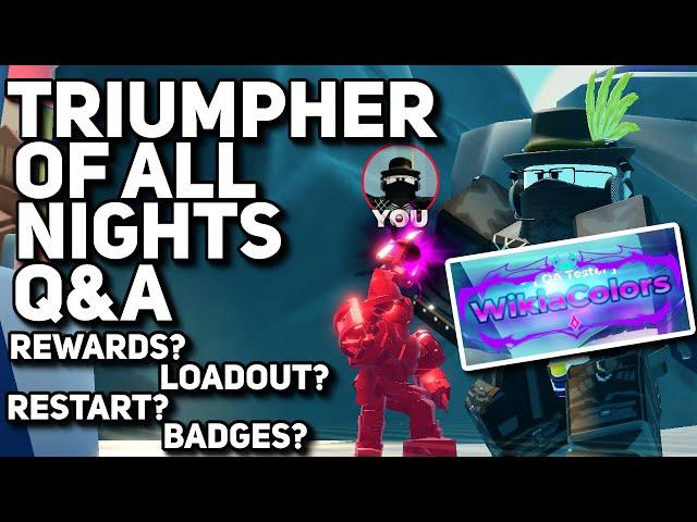 Triumpher of All Nights Badge Q&A | How to Get? Rewards? Loadout? | Tower Defense Simulator