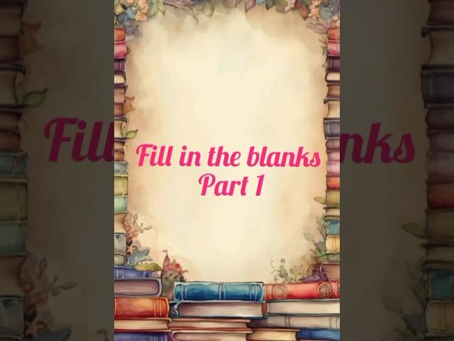 Fill in the blanks part 1# you know answer comment # knowledge short #
