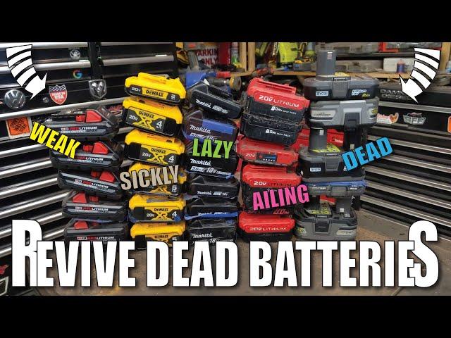 Revive DEAD Battery Packs - Rebuild Repair - Dewalt Milwaukee Makita Ryobi Bauer Ridgid 18v 20v 12v