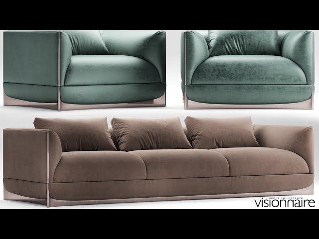 №144. Sofa modeling " Foscari_visionnaire " Autodesk 3ds Max & marvelous designer