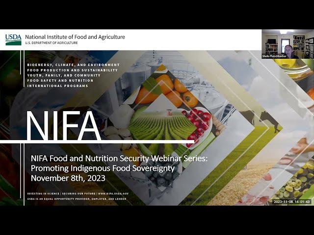 NIFA Nutrition Security Webinar: Promoting Indigenous Food Sovereignty