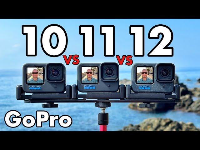 GoPro 12 VS GoPro 11 VS GoPro 10 Camera Comparison!