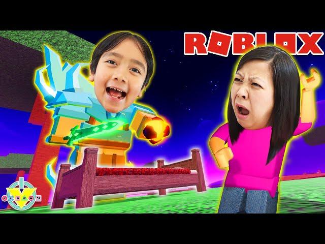 We Found a Glitch in ROBLOX BED WARS! Lets Play with RYAN & MOMMY!!