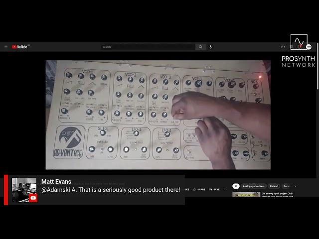 DIY analog synth project (Adamski A Pro Synth Network Show 8/2/2022)