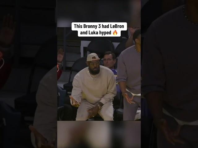 LeBron & Luka react to Bronny's bucket 
