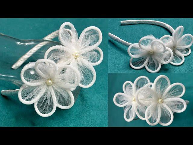 How to make DIY hair band | DIY floral hairband | flower hair accessories | DIY Cute hairband ideas