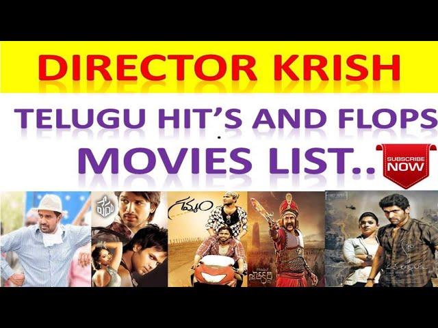 Director Krish Telugu Hit's And Flops Movies List Up To #PSPK27MOVIE #KRISH #MOVIELOOKS #TELUGUMOVIE