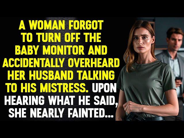 A woman forgot to turn off the baby monitor and overheard her husband talking to his mistress...