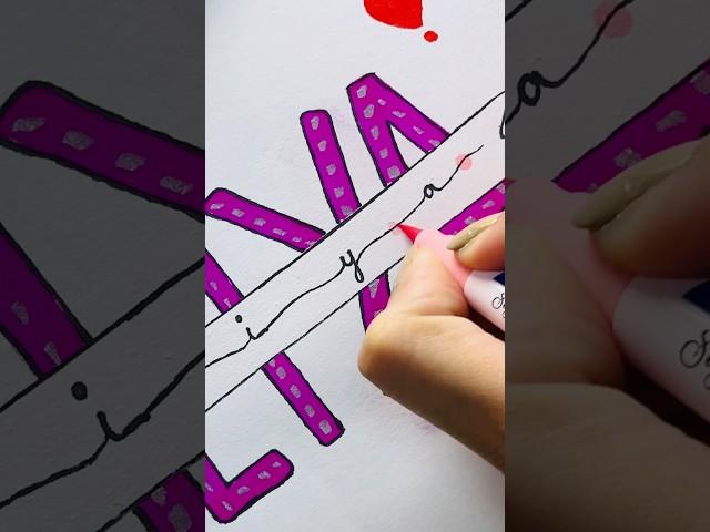 Beautiful Name Lettering️for my subscribers #handlettering #lettering #shorts #trending