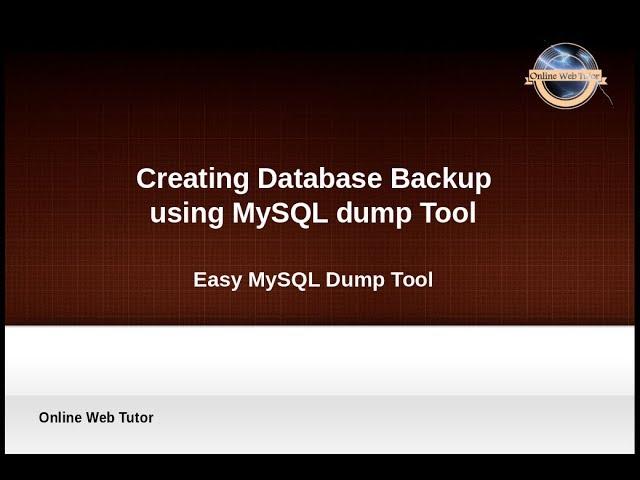 How To Backup Databases Using mysqldump Tool | Creating Database Backups With mysqldump