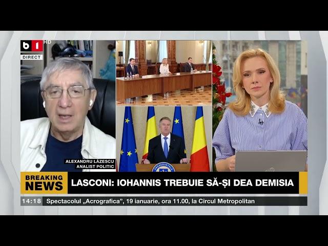 AL. LĂZESCU, ANALIST POLITIC, DESPRE SITUAȚIA POLITICĂ, USR ȘI CONSULTĂRILE DE LA GUVERN_Știri B1TV