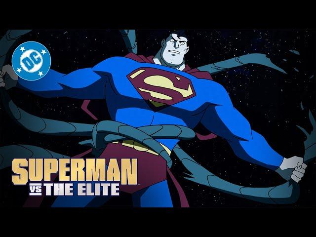 Superman vs. The Elite - Fight on the Moon | Super Scenes | DC