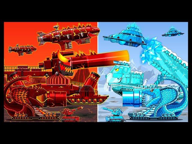 The World of Fire Tank Vs Ice Tank | Мега танки VS | Мультики про танки | Arena Tank Cartoon