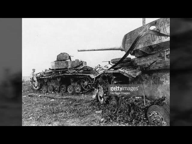 Wrecks of German tanks from World War II