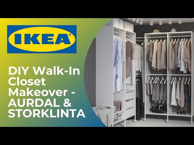 Transform Your Walk-In Closet: IKEA Aurdal System + Storklinta Dresser Makeover