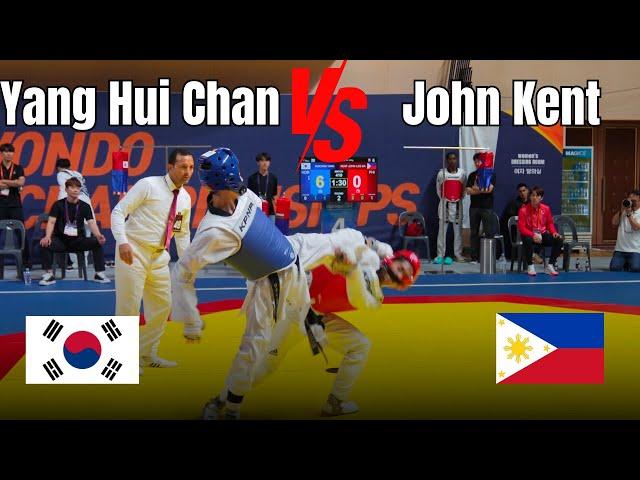 Taekwondo Sparring Yang Hui Chan (KOR) VS John Kent (PHI)