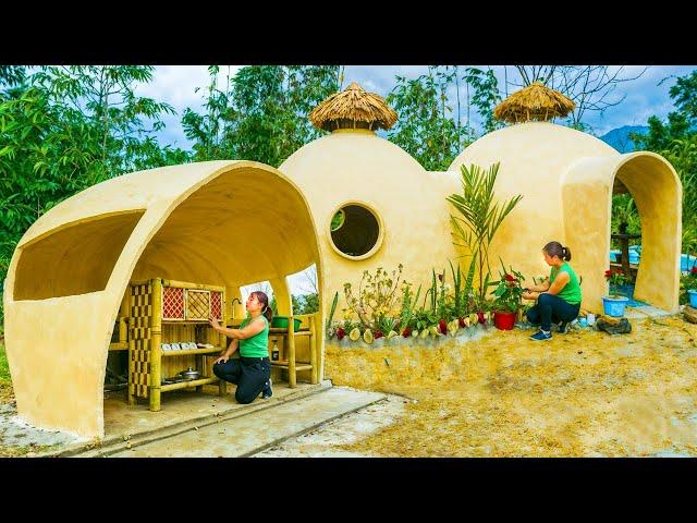 7-Days Video to Build a Unique, Fully Functional Kitchen - BUILD LOG CABIN | Ly Thi Huong