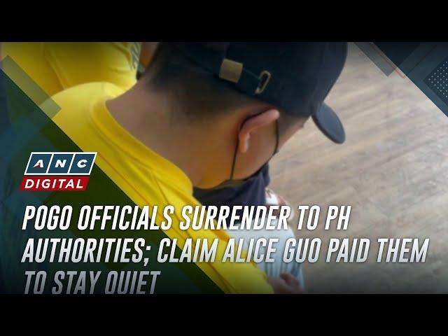 POGO treasurer, corporate sec. surrender to PH authorities; claim Alice Guo paid them to stay quiet