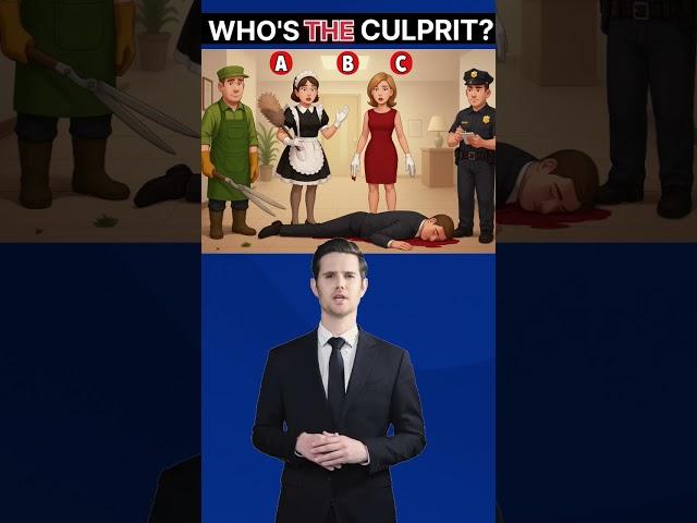 Who Is The Culprit?Identify? #logicpuzzles #brainteasers #riddles #viralshorts #viralreels