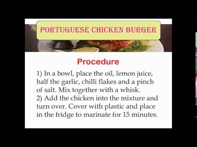 Portuguese Chicken Burger