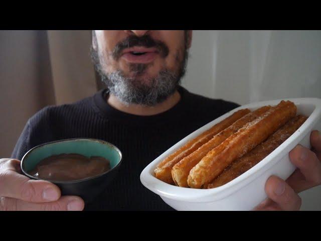 ASMR EN ESPANOL   CHURROS CON CHOCOLATE   MrBartush