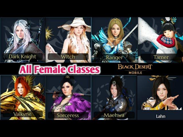All Female Classes in Black Desert Mobile