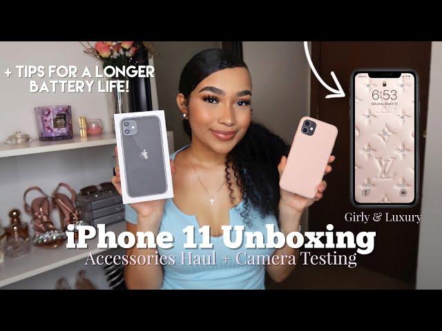 iPhone 11 Unboxing  Accessories Haul + Camera Testing ~Aesthetic Asmr~