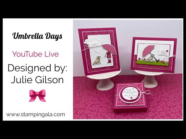 Adorable Dog & Umbrella Cards featuring Stampin' Up! Online Exclusives | Rainy Day Cardmaking