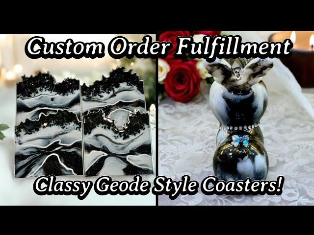 #673 Custom Resin Geode Coaster Order Fulfillment! Stunning!