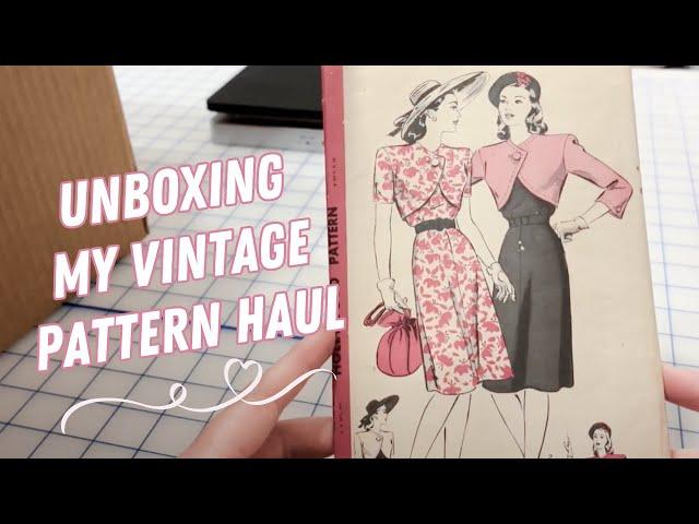 Vintage Sewing Pattern Haul | Patterns from the 1930s to 1970s