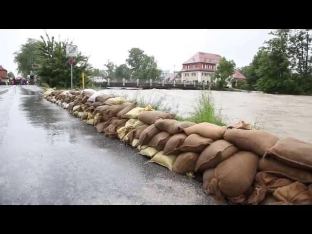 Hochwasser in Kolbermoor, Bad Aibling und Rosenheim