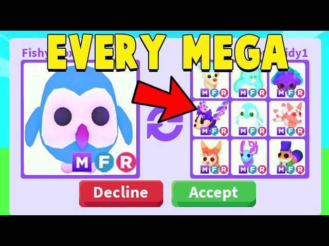 Trading for EVERY 2023 WINTER MEGA PETS in 24 Hours.. (Adopt Me)