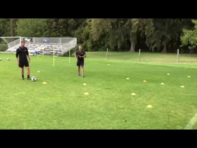 Back garden training drill 6 - how to practise dribbling skills at home