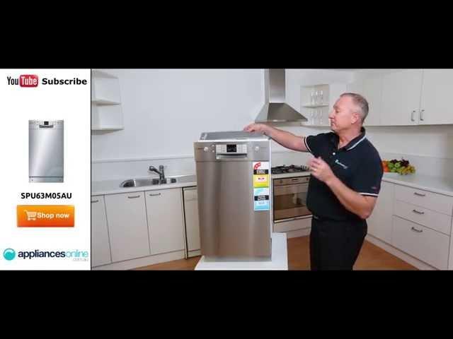 SPU63M05AU Bosch slimline dishwasher reviewed by expert - Appliances Online