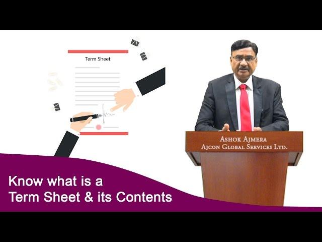 Know what is a Term Sheet & its Contents