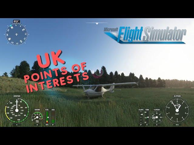 Flight Simulator 2020 UK Points of Interests