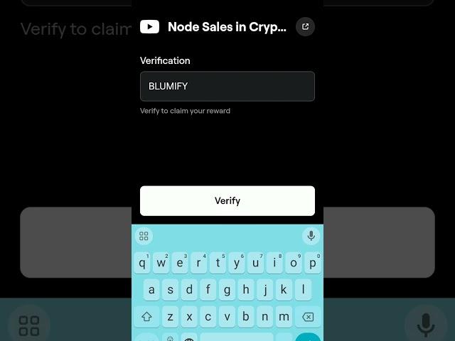 Node Sales in Crypto Blum Video Code |Node Sales in Crypto Blum Today Verification Keyword Today Cod