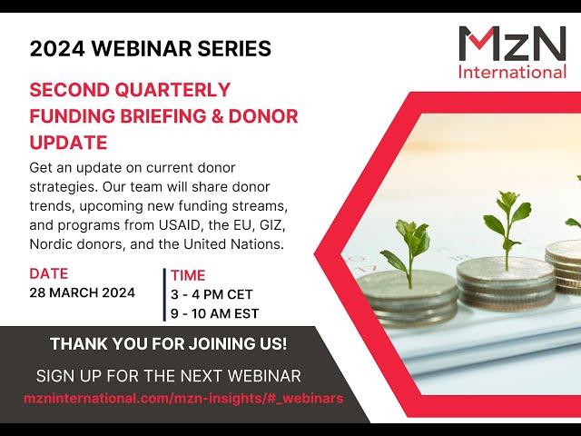 Second Quarterly Funding Briefing & Donor Update