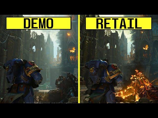 Warhammer 40000: Space Marine 2 Demo vs Retail PC RTX 4080 4K Ultra Graphics Comparison