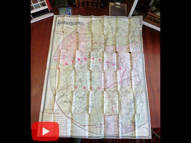 Adirondacks New York Wilderness Region 1895 Stoddard rare pocket map | Brian DiMambro Virtual Tour