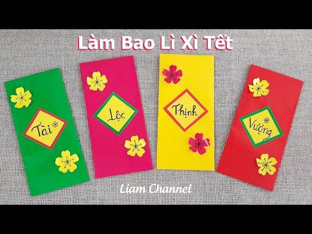 How to make cute New Year's envelopes with paper | Lucky Money Envelope | Liam Channel