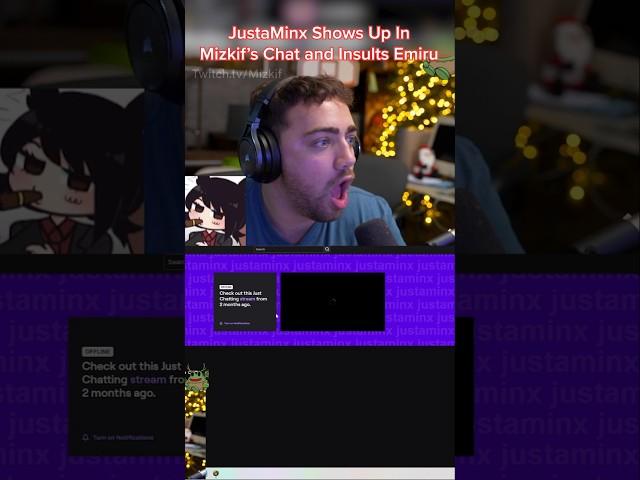 A wild JustaMinx appears. #shorts #shortvideo #mizkif #emiru #justaminx #drama #fyp #twitch #clips