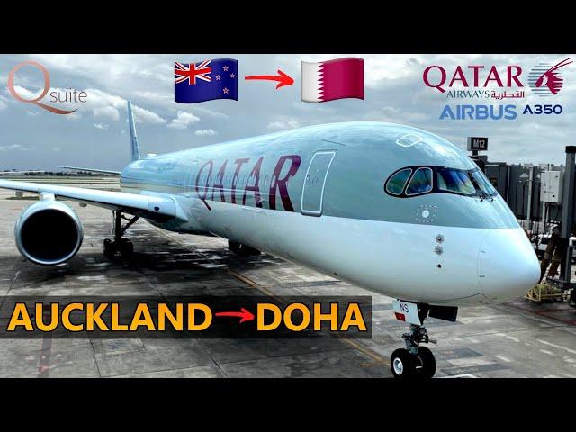 17 Hours in the QSuite |  Auckland - Doha  | Airbus A350-1000 | Flight Report (# 153)