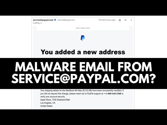 Malware from PayPal official email?