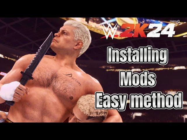 How to Install Mod Character Tutorial | WWE 2K24 MODS : EASY METHOD 2024