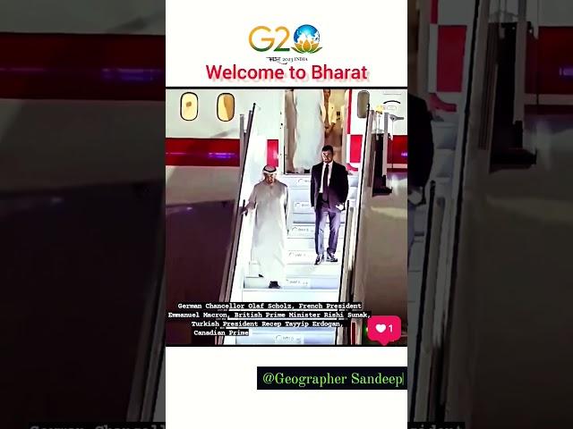 G 20 Summit | Chief of Countries | foreigner Guest #g20bharat #usapresident #ShortsG20 #viral #modi