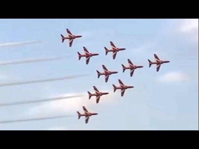 Red Arrows Display Over New York City